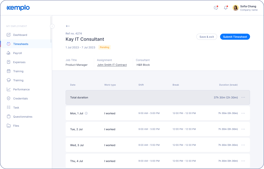 Xemplo - Support - Duplicate Timesheet.png